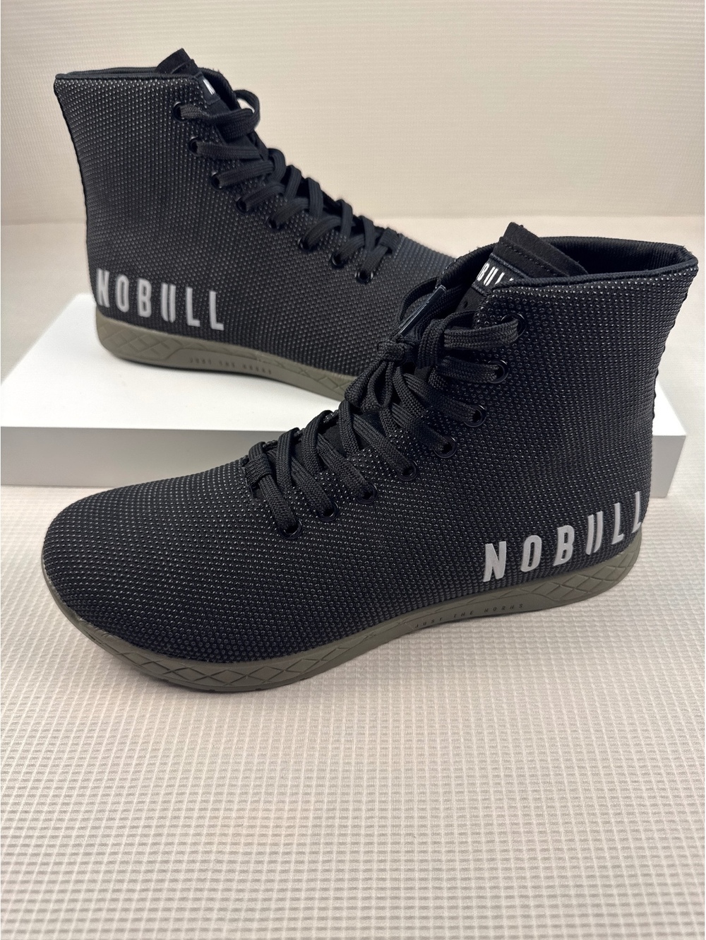 NOBULL Just the Horns Black High-Top Combine Trainers Size US 11 / W 12.5 New